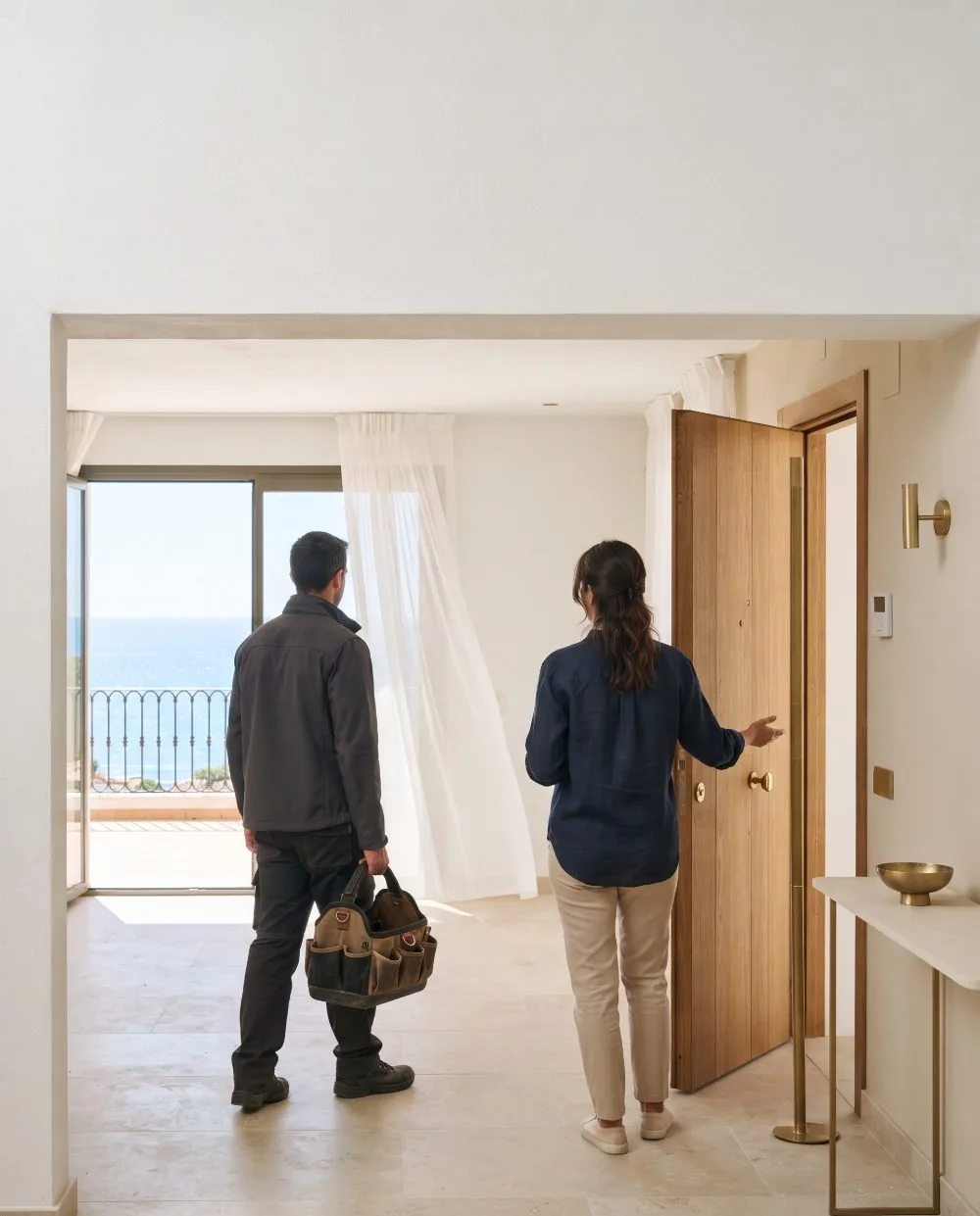 Abrimos la puerta de la vivienda a un técnico mientras el propietario está fuera